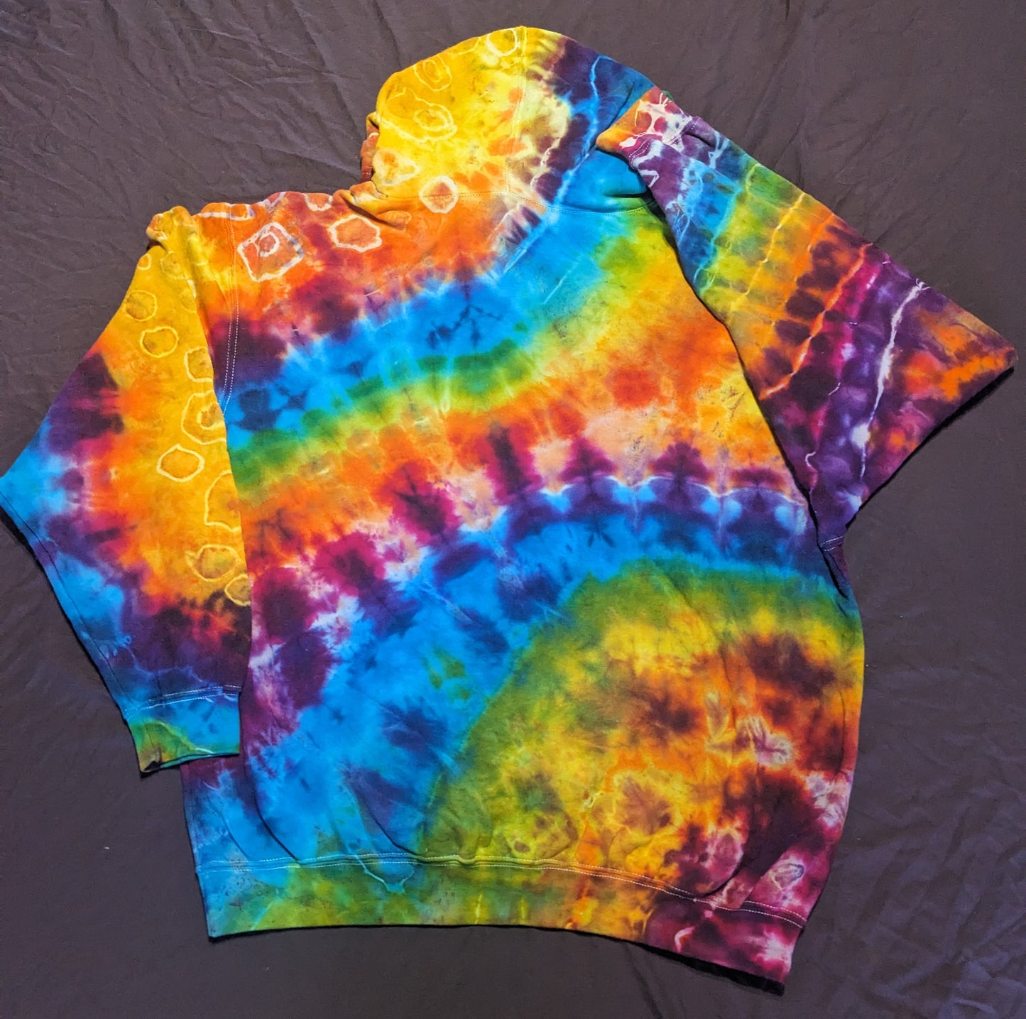 1. Large Freestyle Rainbow Pullover Hoodie